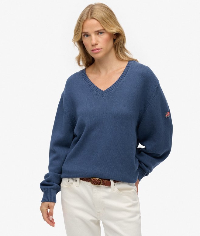 Oversized V Neck Jumper