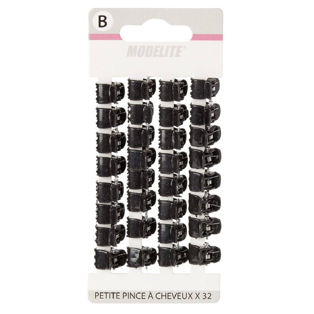 Mini pince plastique noir x32