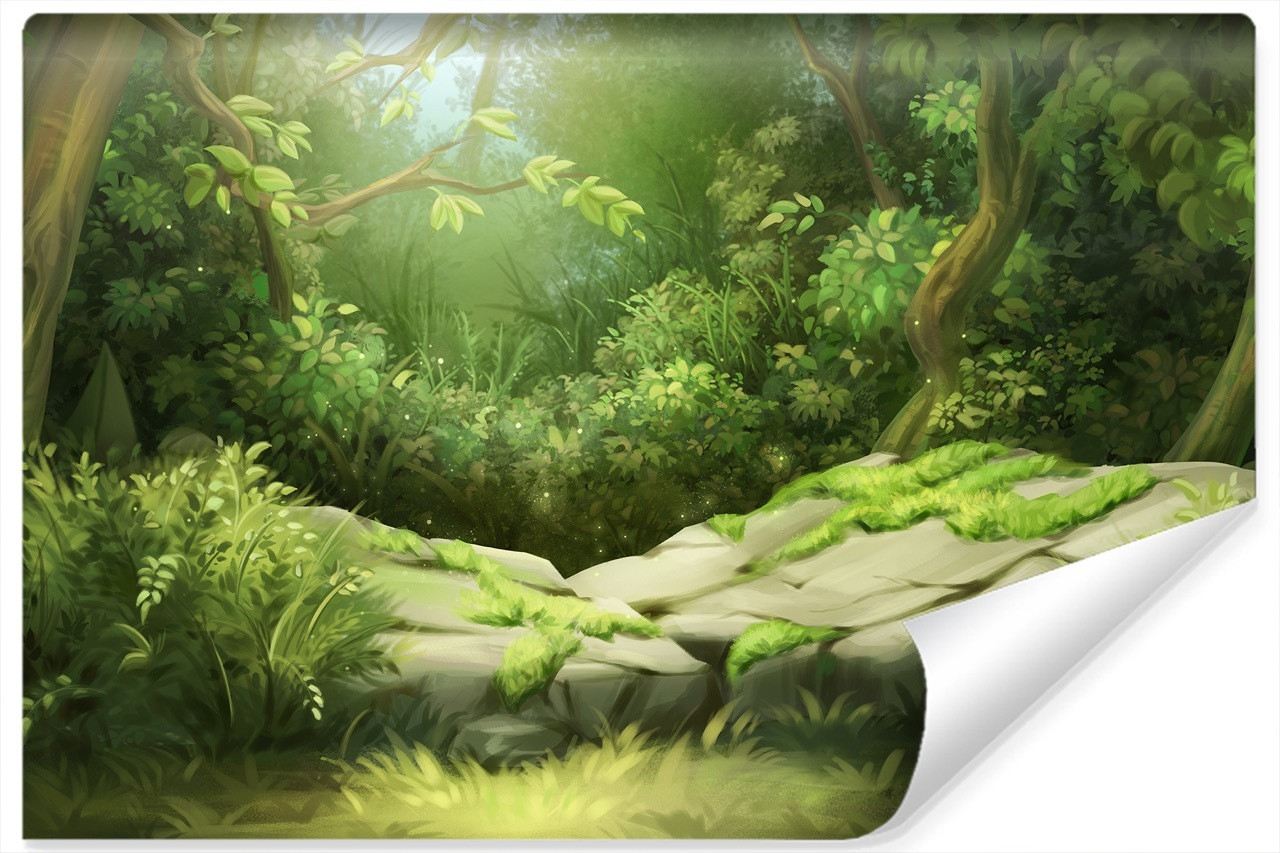 Fototapeta Bajkowy Zielony LAS Efekt 3D 90x60cm