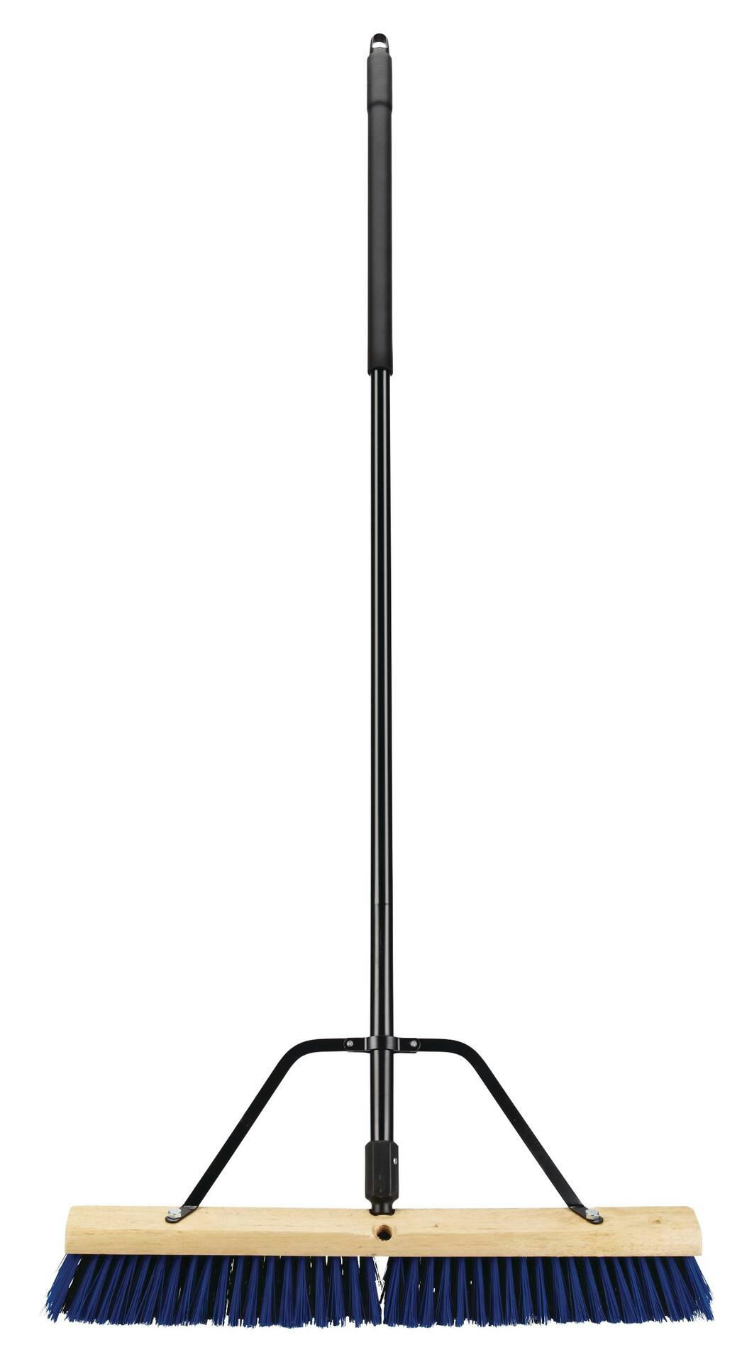 Mastercraft Multi-Surface Push Broom with Steel Handle, 24-in