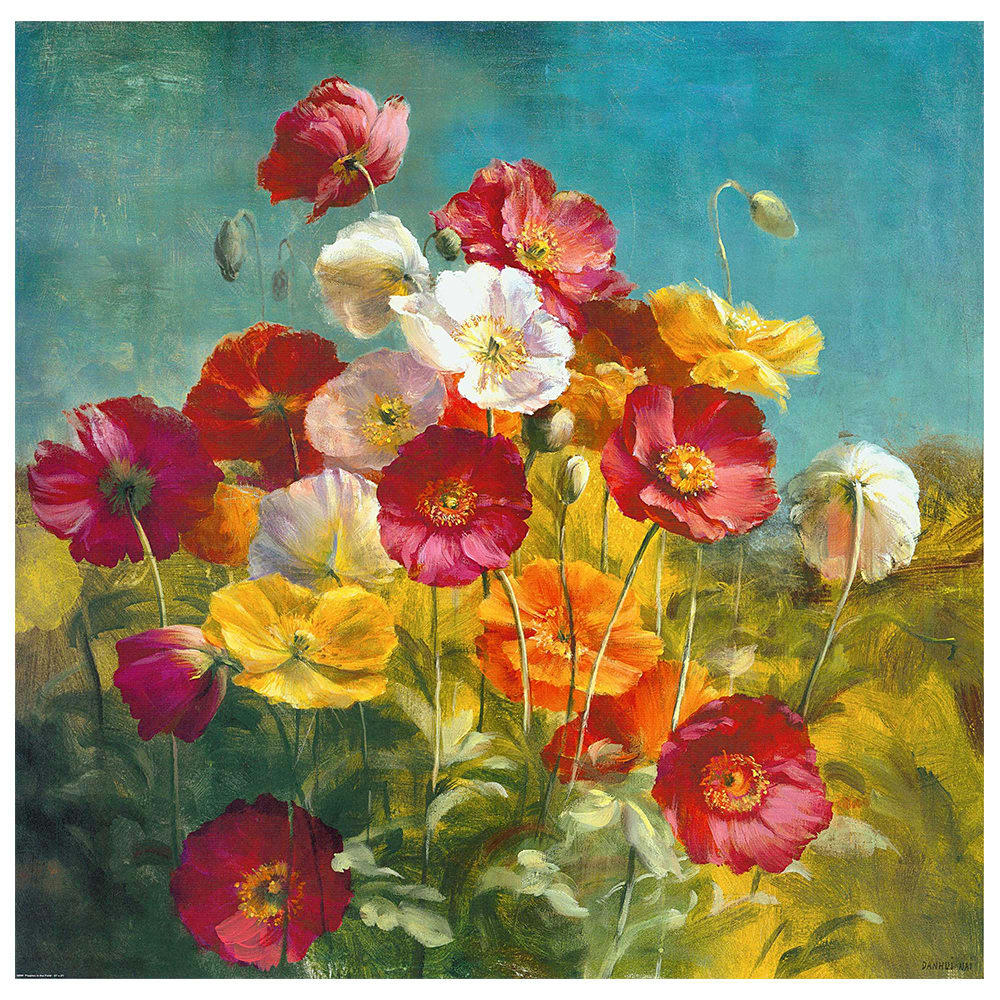 - Tableau impression sur toile - Fleurs Sauvages 60x60cm