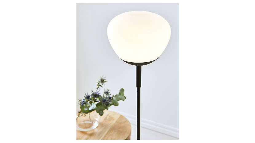 Lampa podłogowa Rise metalowa biało-czarna