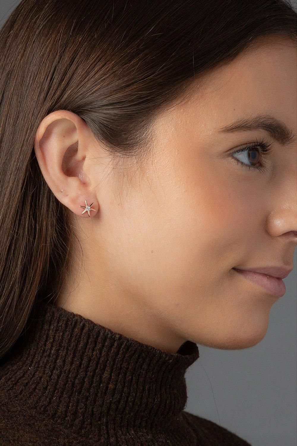 Pure Luxuries London Gift Packaged 'Minerva' 18ct Rose Gold Plated Sterling Silver Earrings