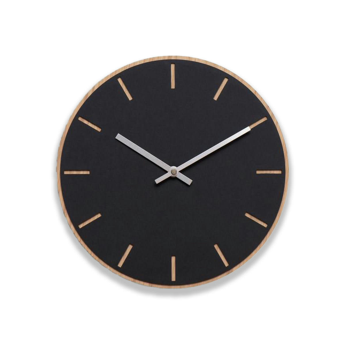 - Horloge murale en linoléum noir D28cm