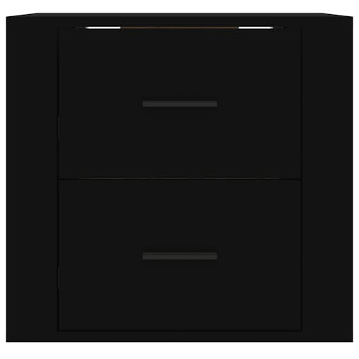 NNEVL Wall-mounted Bedside Cabinet Black 50x36x47 cm