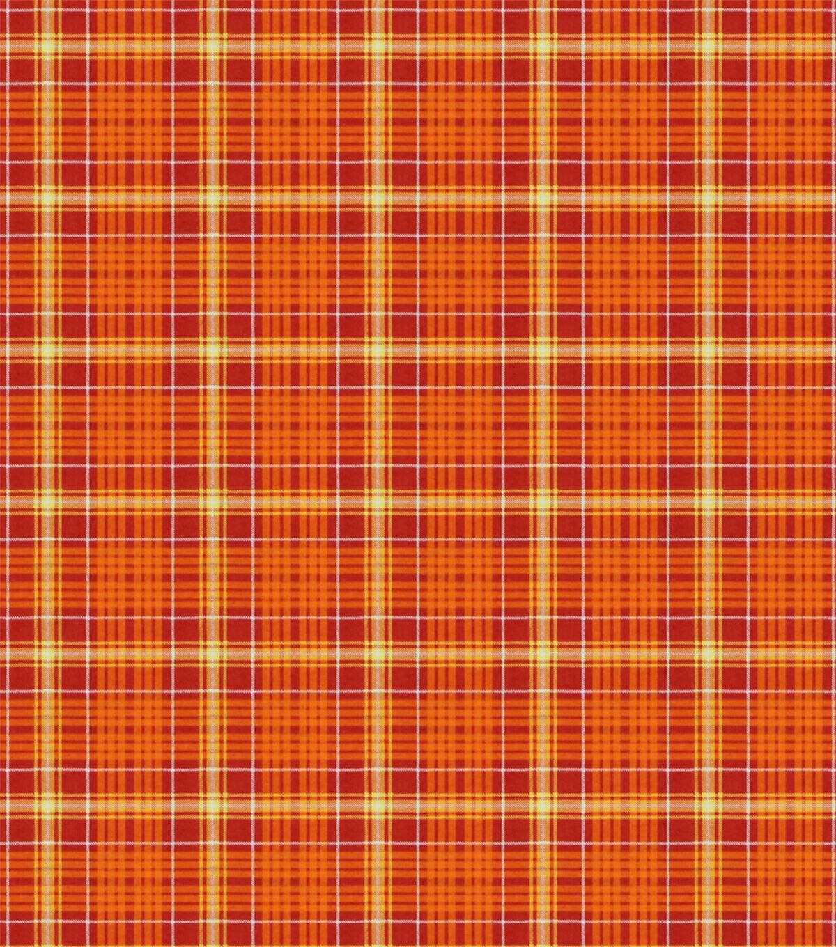 Rust Mustard Plaid Super Snuggle Flannel Fabric