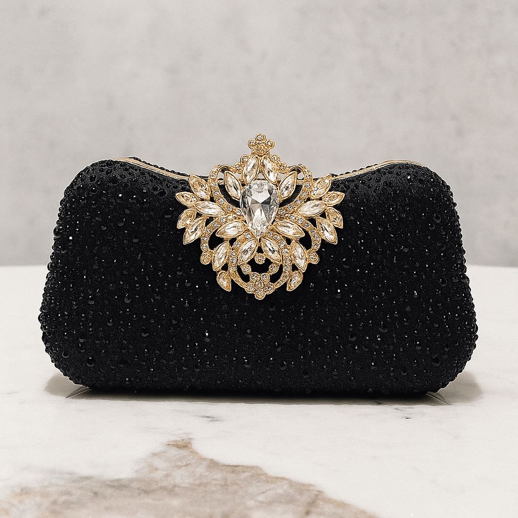 AJVANI Evening Diamante Prom Party Clutch Shoulder Bag
