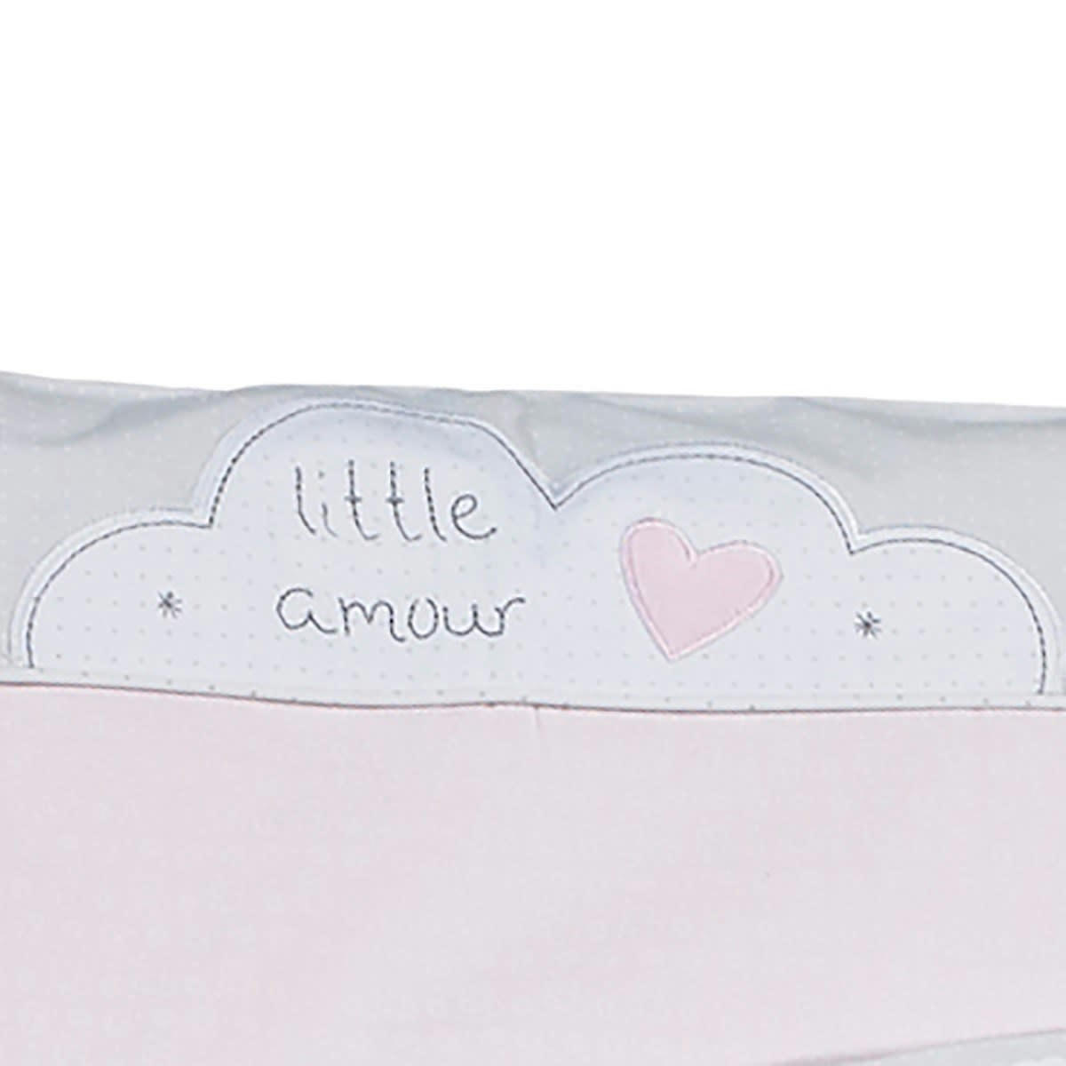 LILIBELLE - Parure de lit bébé 190x140cm et taie en coton Rose