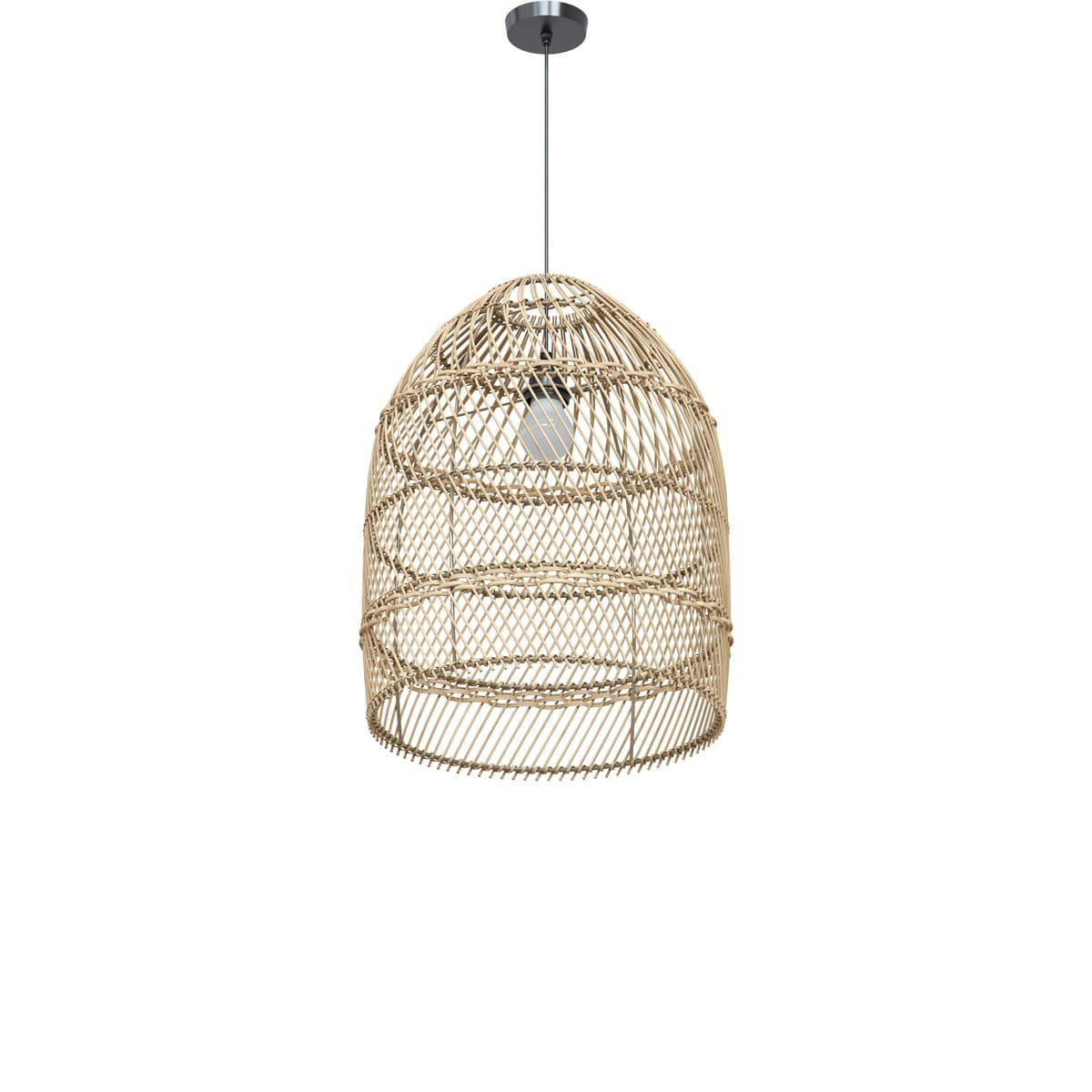 HUDA - Abat-jour naturel pour suspension en rotin D36 cm