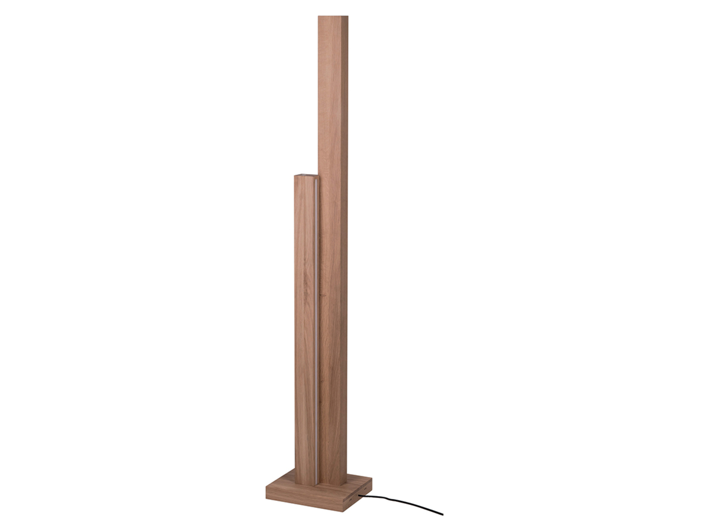 Lampa podłogowa Manhattan LED drewniana brązowa