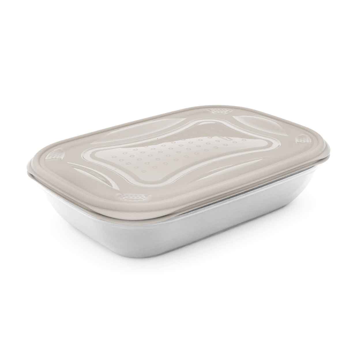 Conjunto de 2 caixas retangulares PRACTICFRESH bege 1,4l