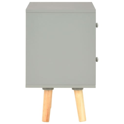 NNEVL Bedside Cabinets 2 pcs Grey 40x30x50 cm Solid Pinewood