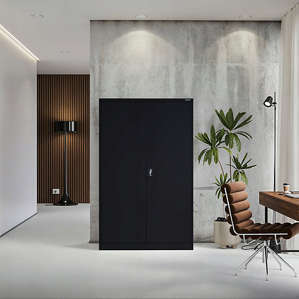 Armoire en métal verrouillable JAN H 1150 x 1850 x 400 mm noir