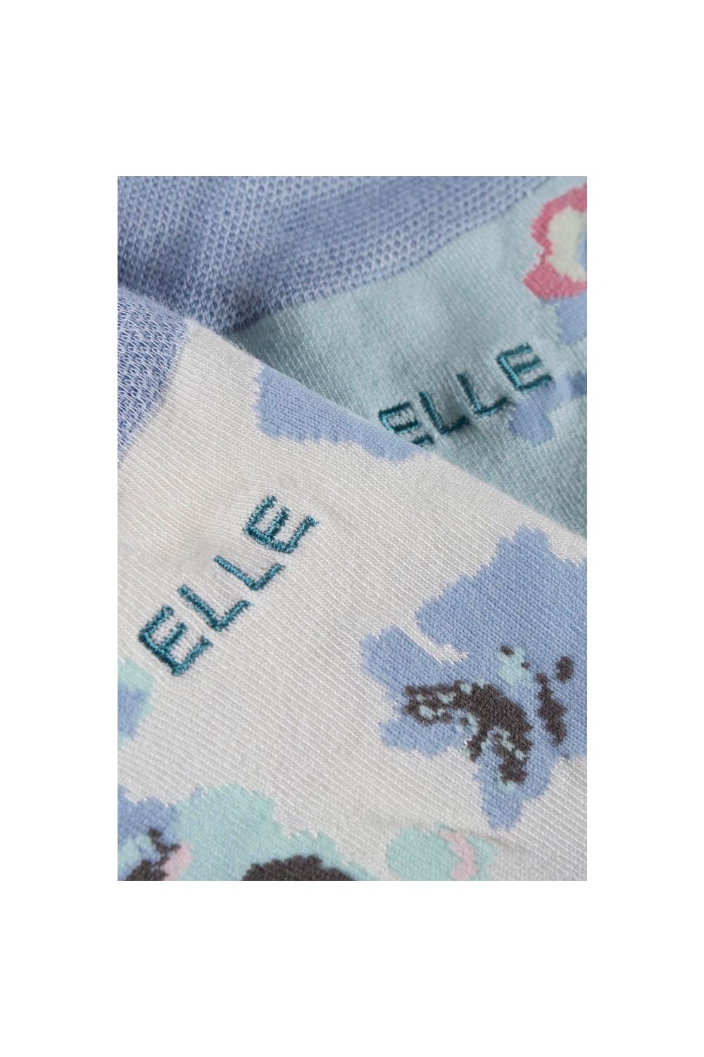 ELLE 2 Pair Bamboo Patterned and Plain Socks