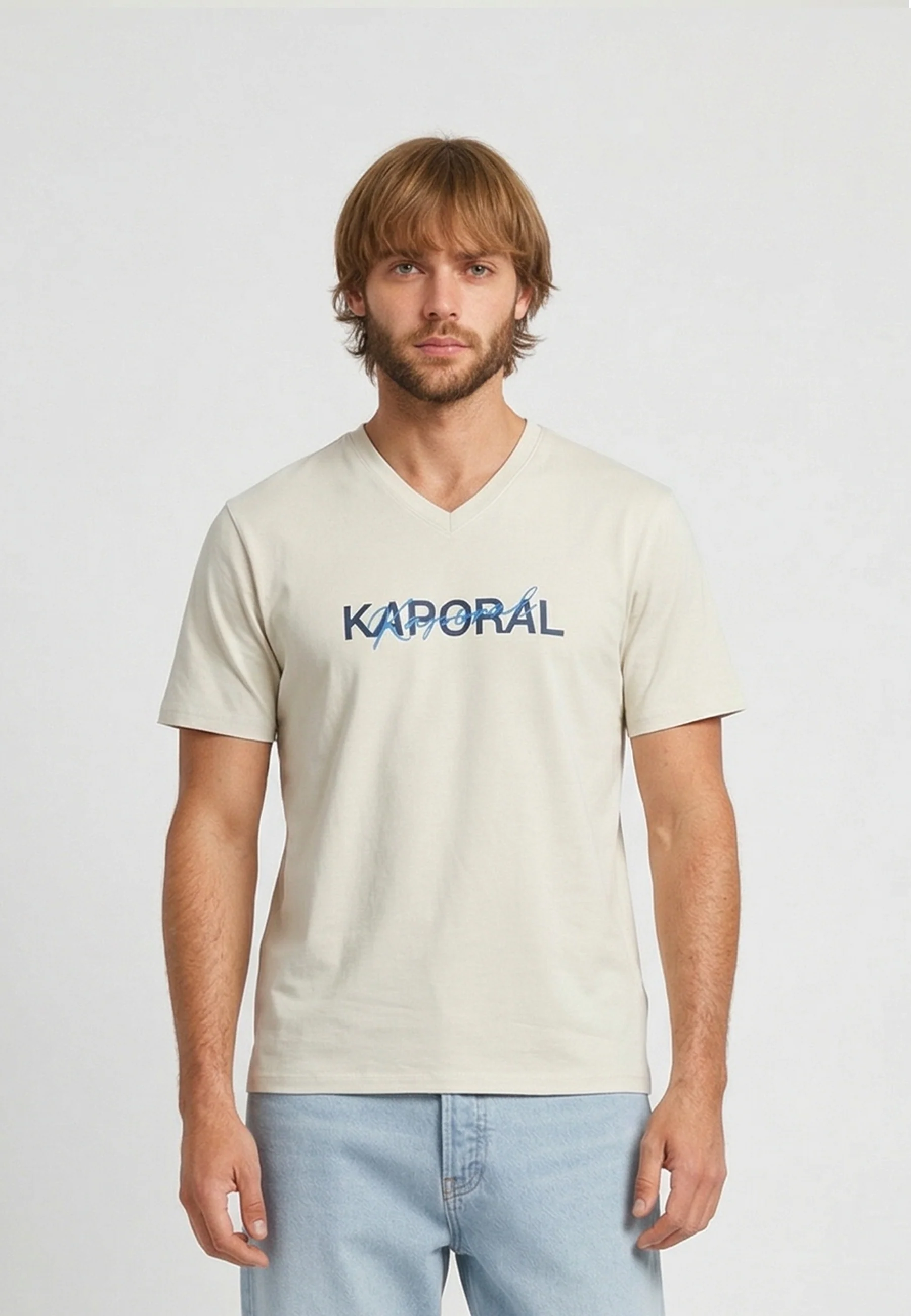 T-shirt manches courtes slim blanc coton stretch RALY