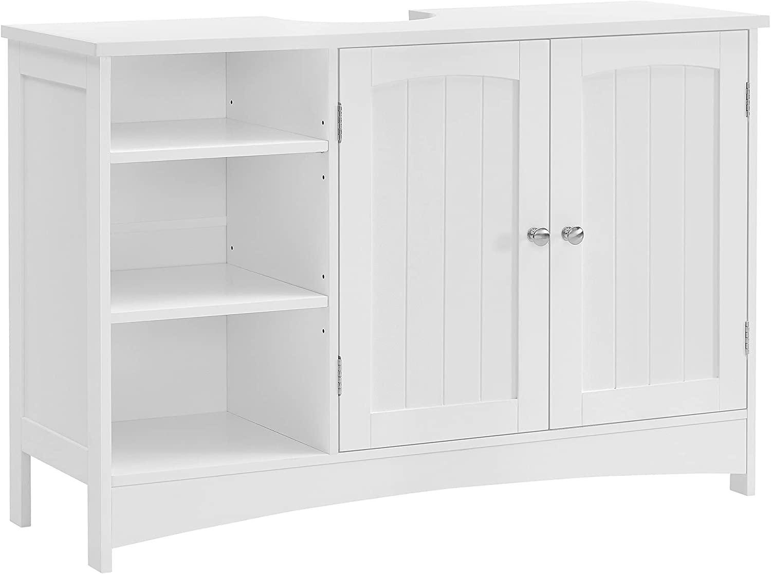 Praktyczny regał szafka łazienkowa pod umywalkę biała 60x90x30 cm