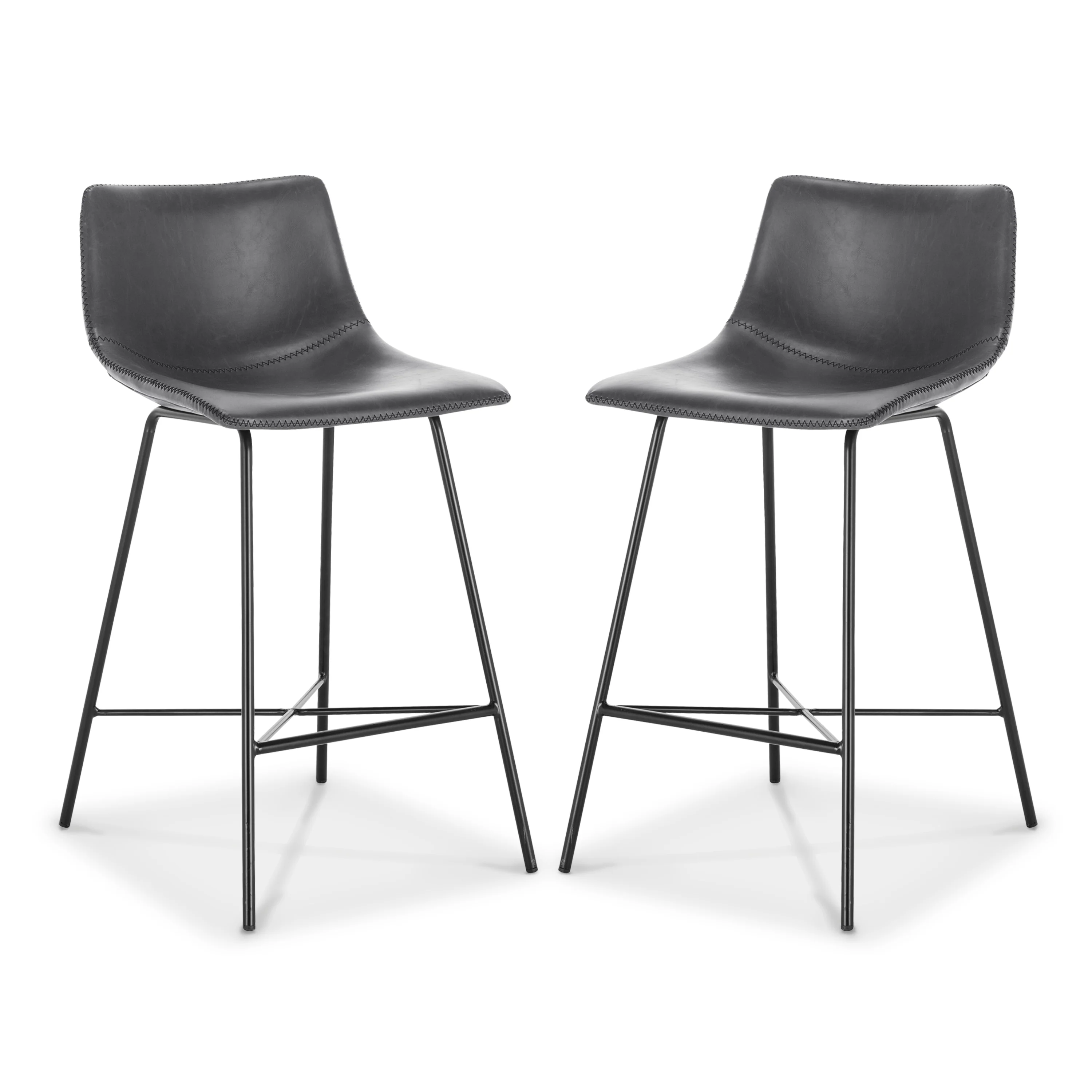 Poly & Bark Paxton 24 Seat Height Counter Stool (Set of 2)