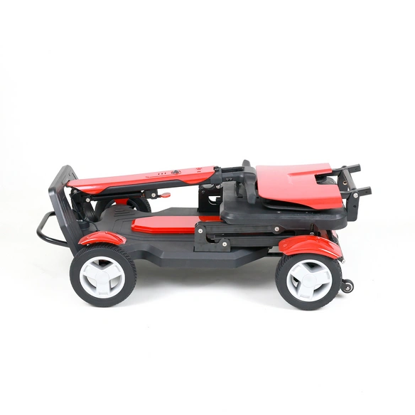 Seniorenmobil, faltbar, 4-Rad, rot