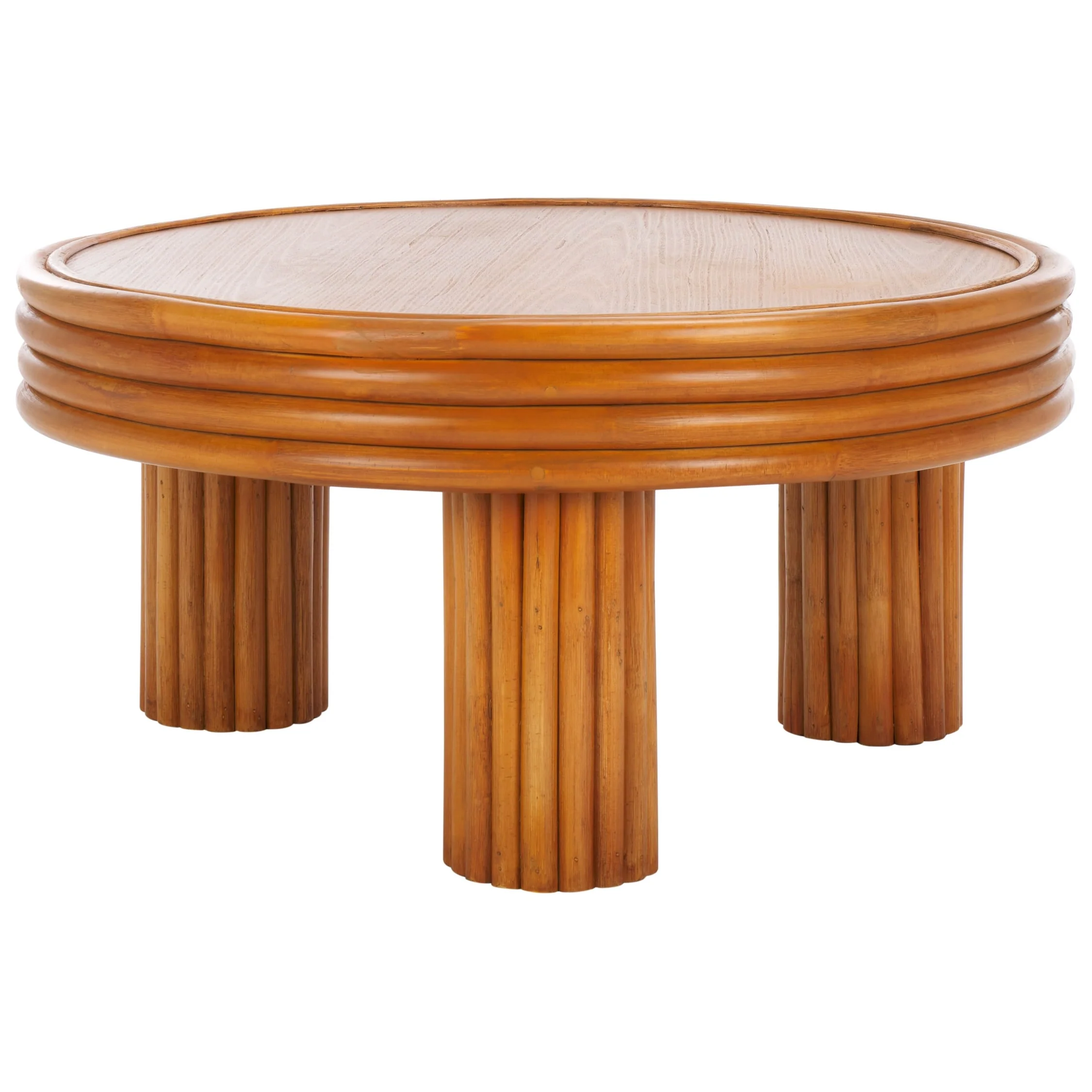 SAFAVIEH Couture Bayard Rattan Round Coffee Table - 28W x 28D x 14H