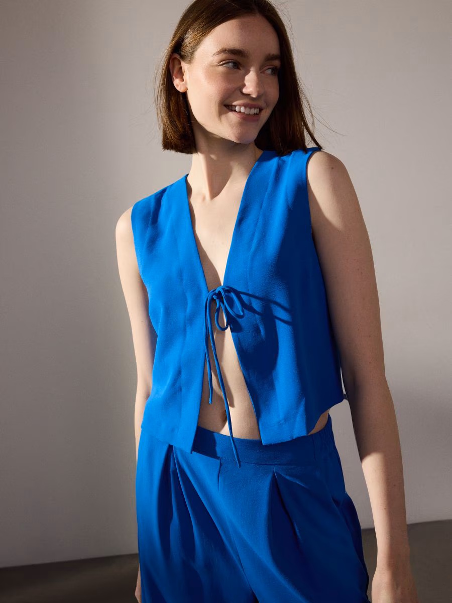 Vest With Tie Detail