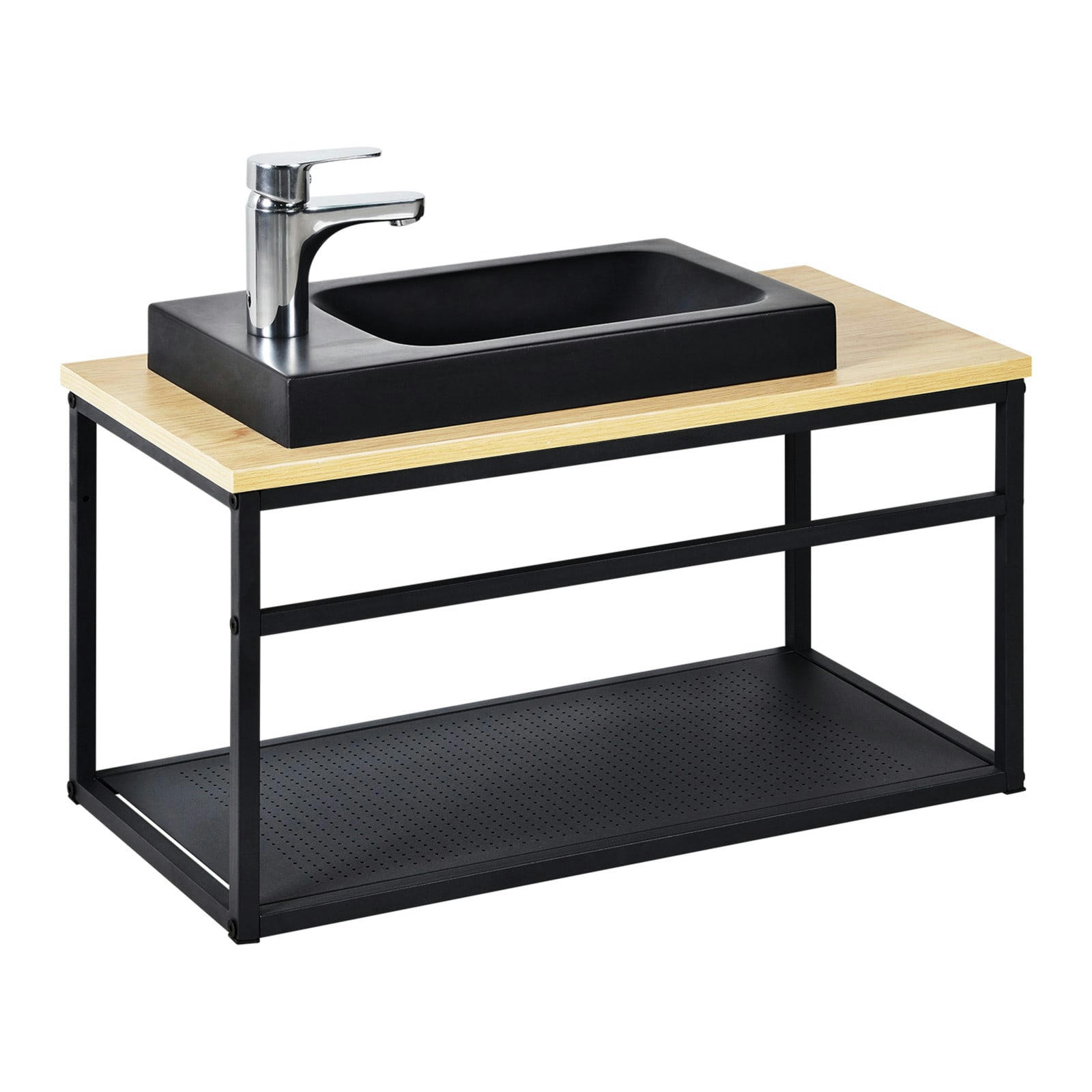 WILO - Meuble lave-mains  vasque noire