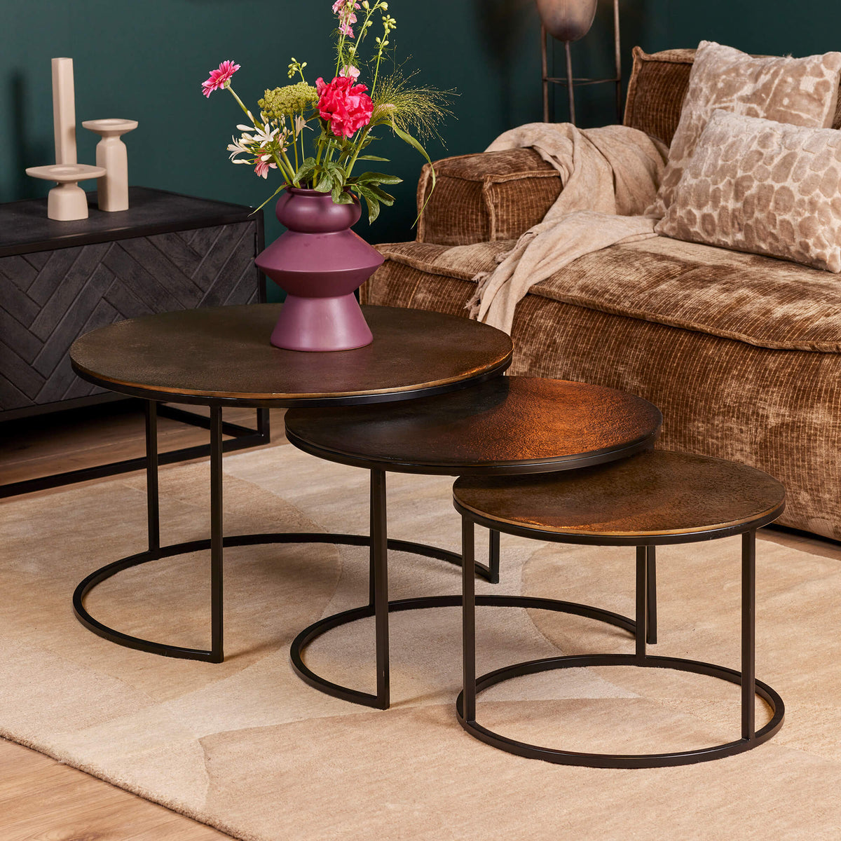 Starfurn salontafel Xaro - brons - 75x75x75cm