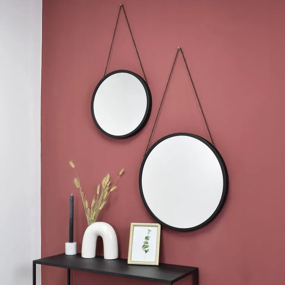 LOFT42 Industry Spiegel Rond S - Metaal - Zwart - &Oslash;35