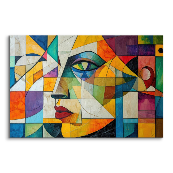 Obraz Abstrakcyjny Portret Kobiety Kubizm 30x20cm