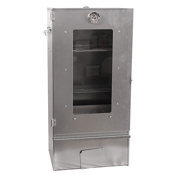 Fumoir 3 niveaux avec porte vitrée, h 80 cm