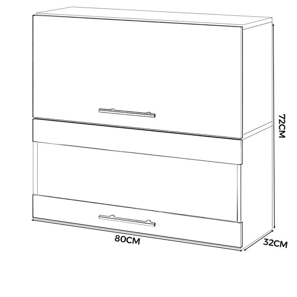 Szafka kuchenna górna witryna 80cm spremium biały mat