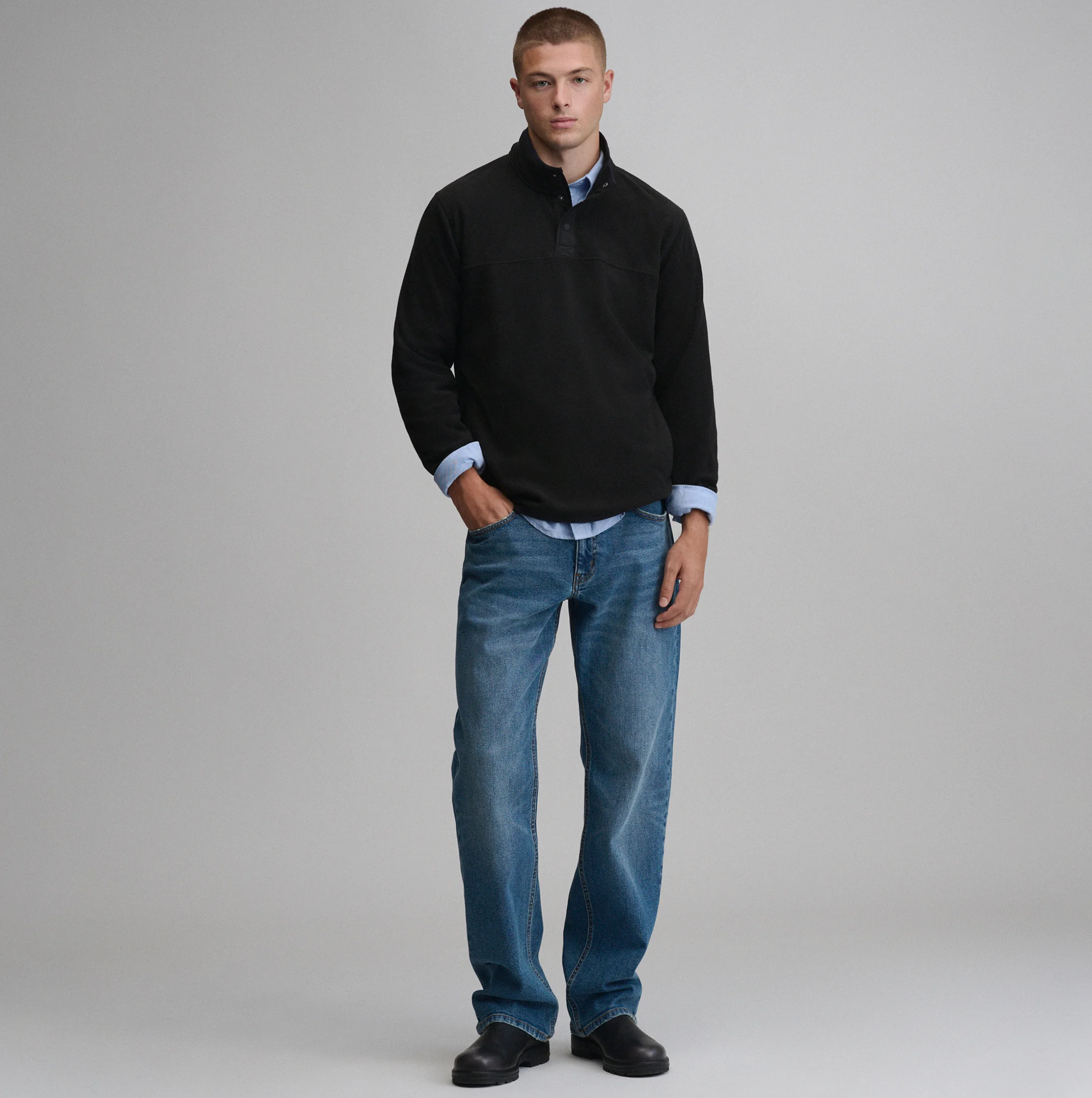 Men's Chutes Fleece Snap Mock Pullover