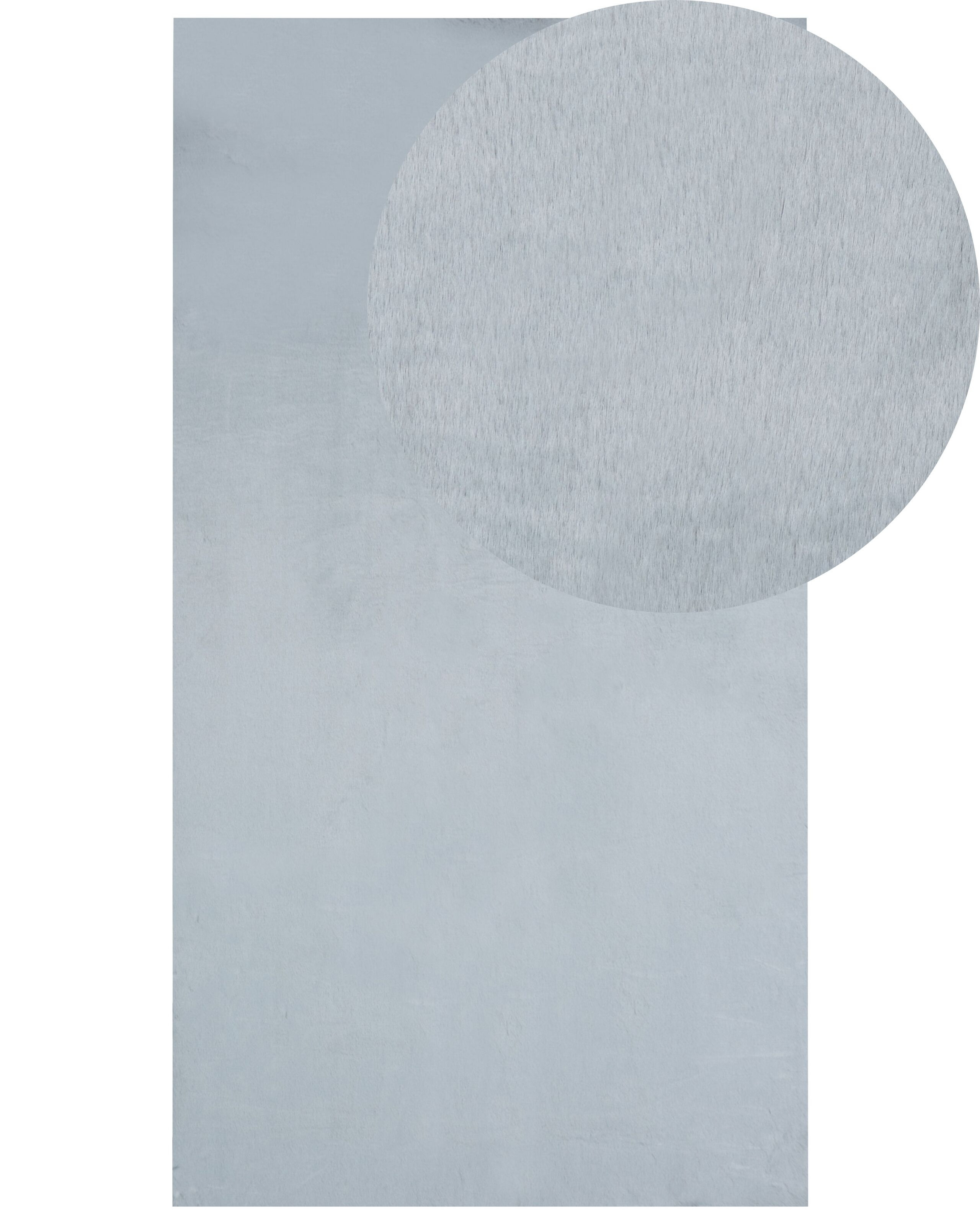 Dywan sztuczne futro 80x150 cm miętowy szary