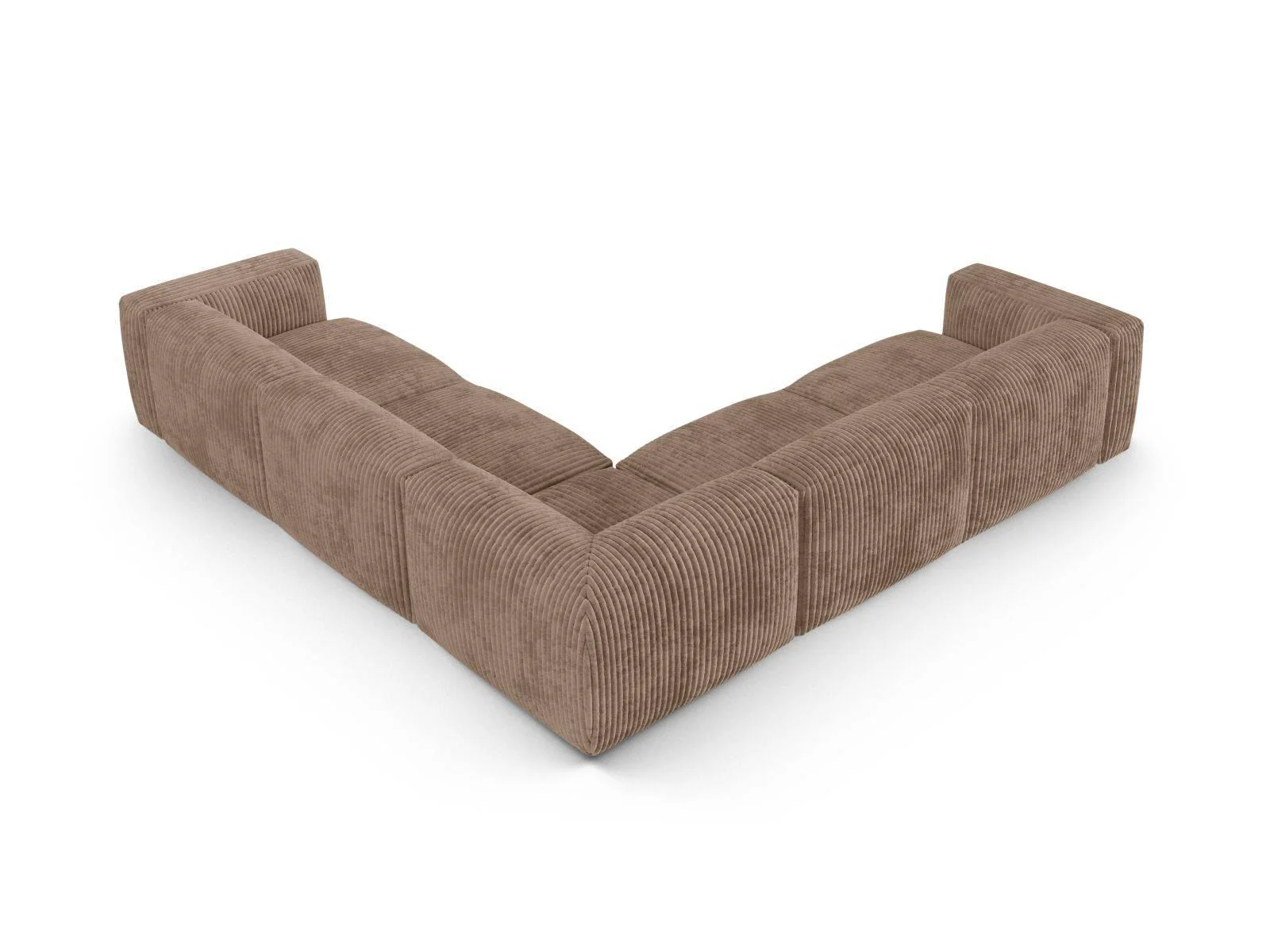 Modulaire hoekbank Martina ribstof