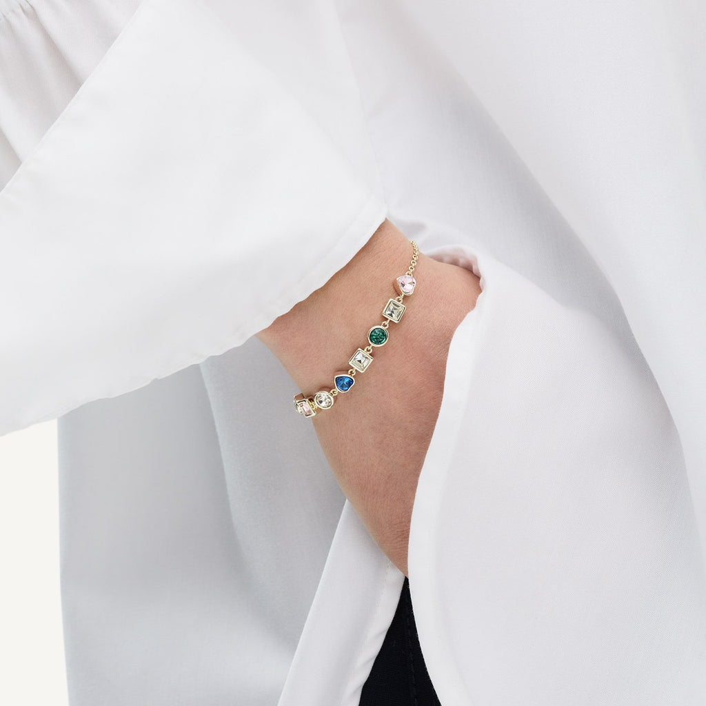 Stoneleigh Way - 18Ct Gold Plated Multi Stone Bracelet