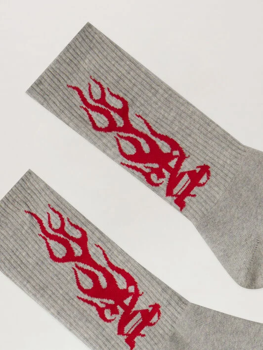 Flames Jacquard Socks
