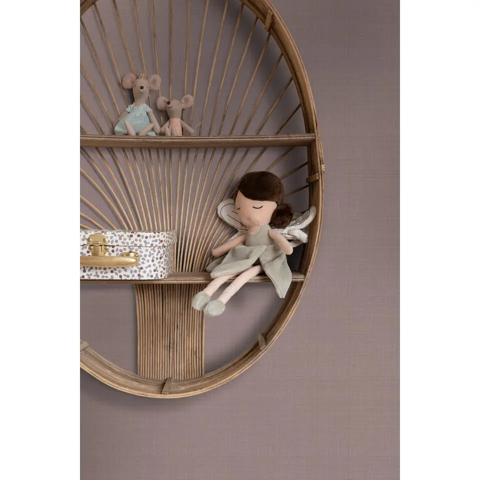 ESTAhome behang linnenstructuur lila paars - 53 cm x 10.05 m