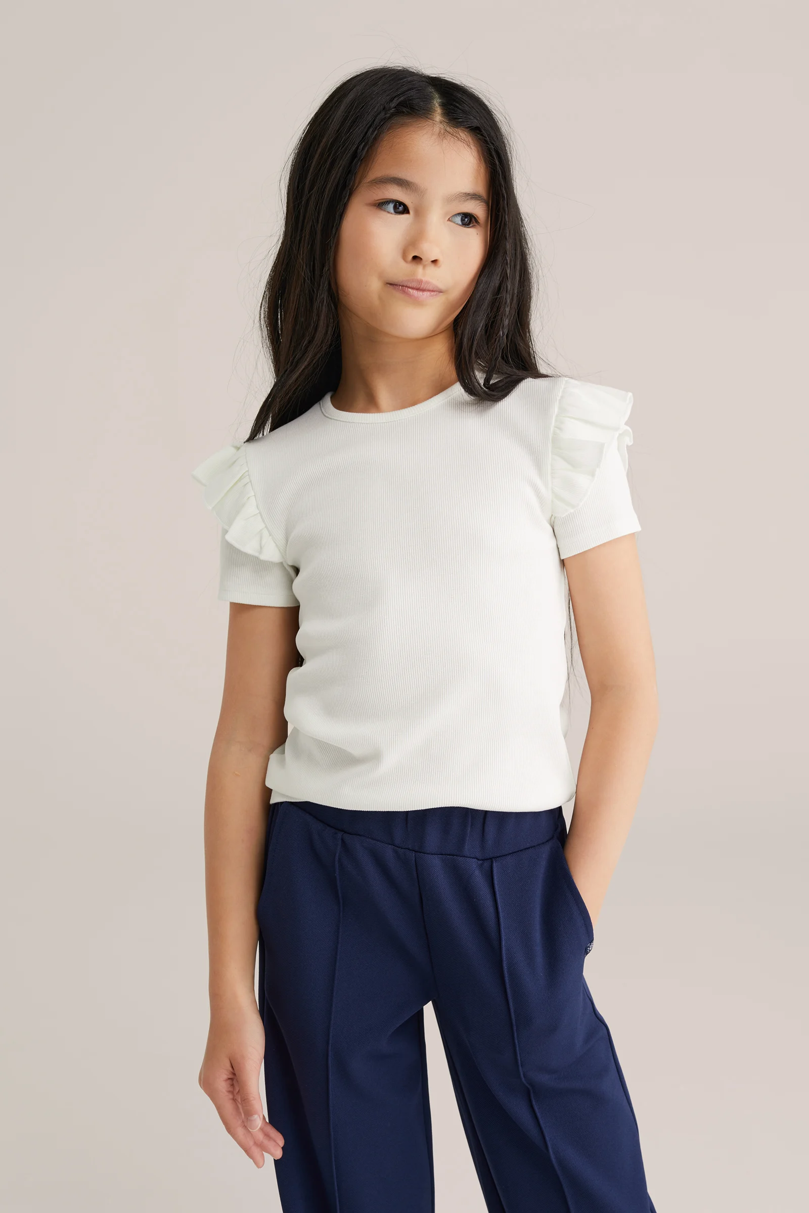 Meisjes T-shirt met ruches