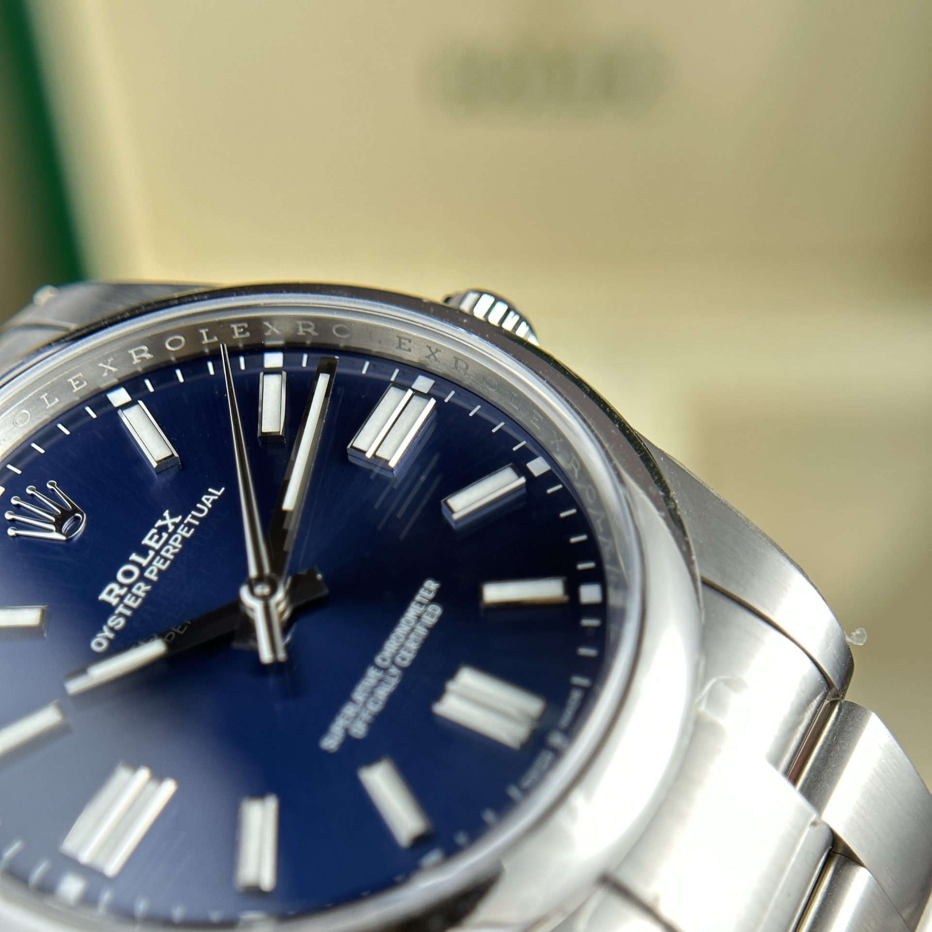 Rolex Oyster Perpetual 124300 904L Steel Blue Dial 41mm Oyster Super Clone