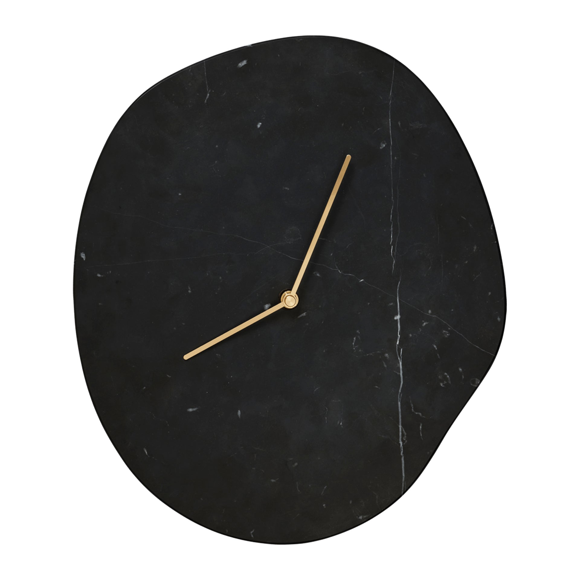 Ferm Living Melt Wandklok - Marmer - Zwart