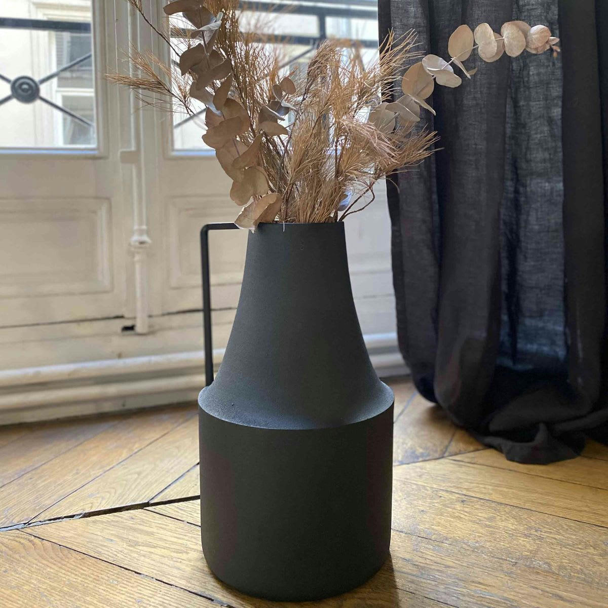 - Vase façon pot à lait en métal