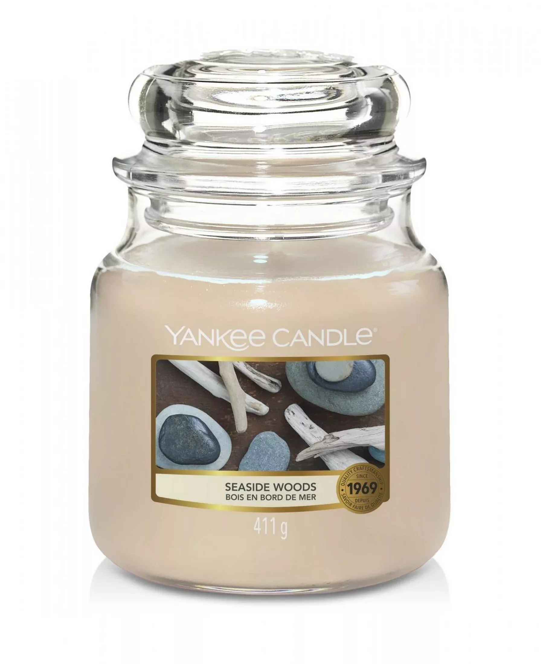 YANKEE CANDLE - Średnia świeca zapachowa w słoiku - Seaside Woods