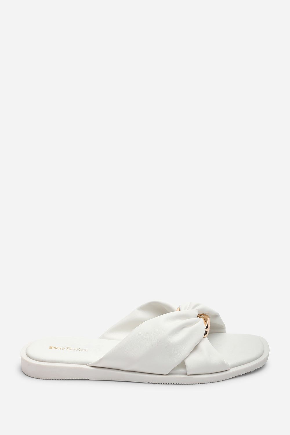 Where's That From Brooklyne Twist Open Toe Slide On Sandals