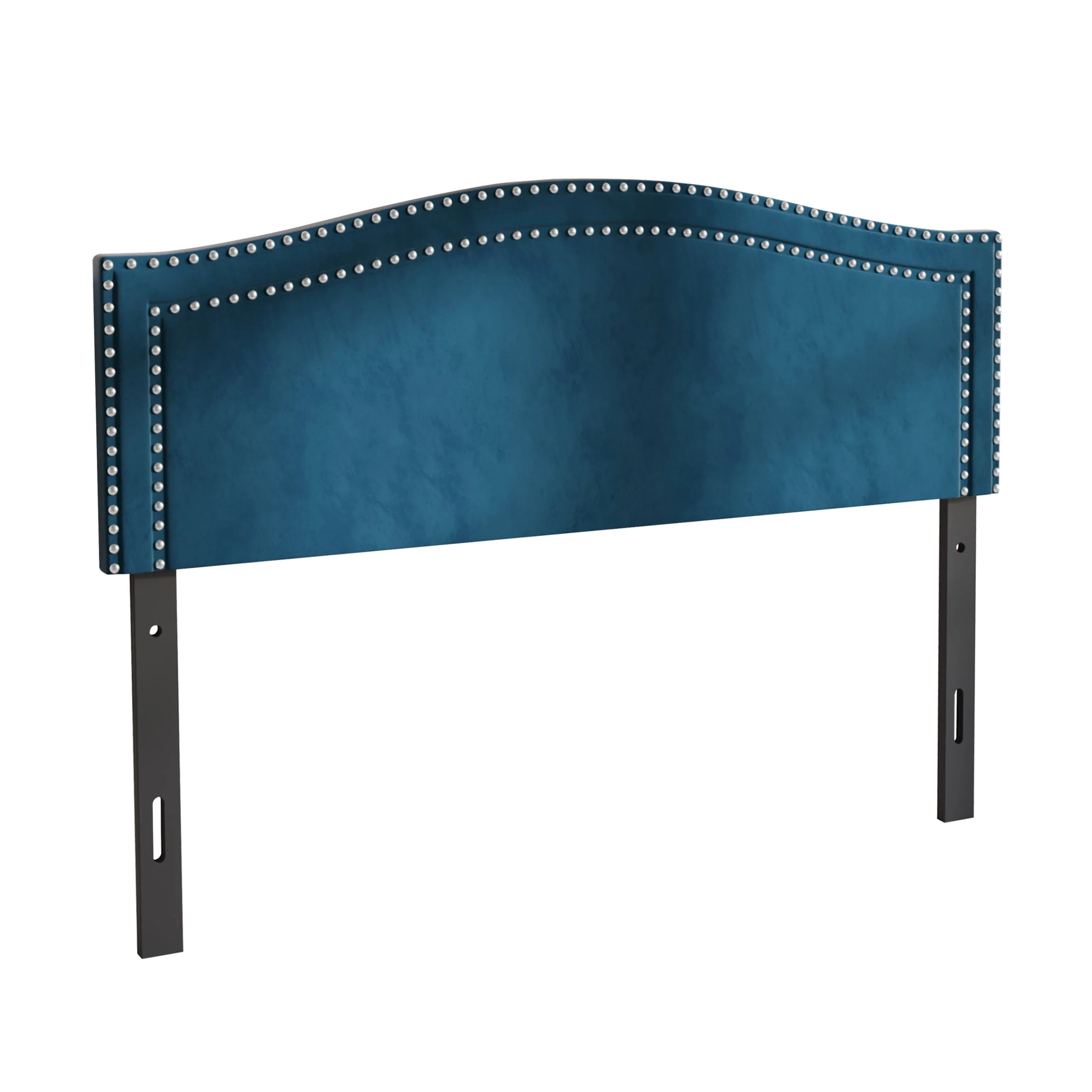 CraftPorch Velvet Nailhead Trim Upholstered Adjustable Headboard