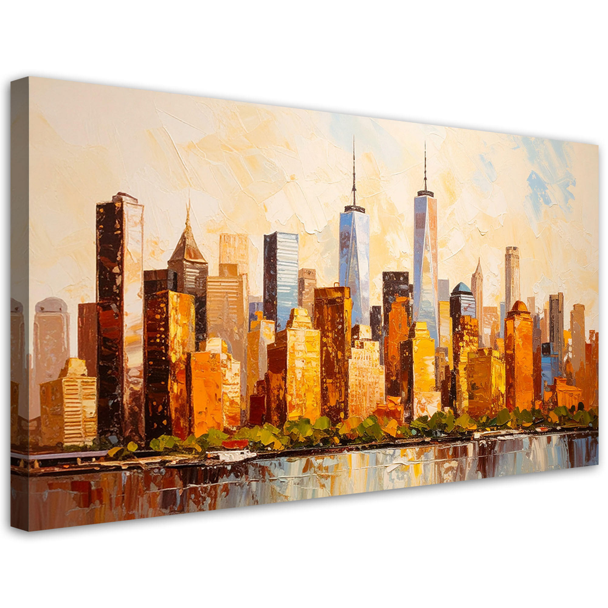 Obraz do salonu sypialni biura, Panorama Nowy Jork Manhattan 80x40