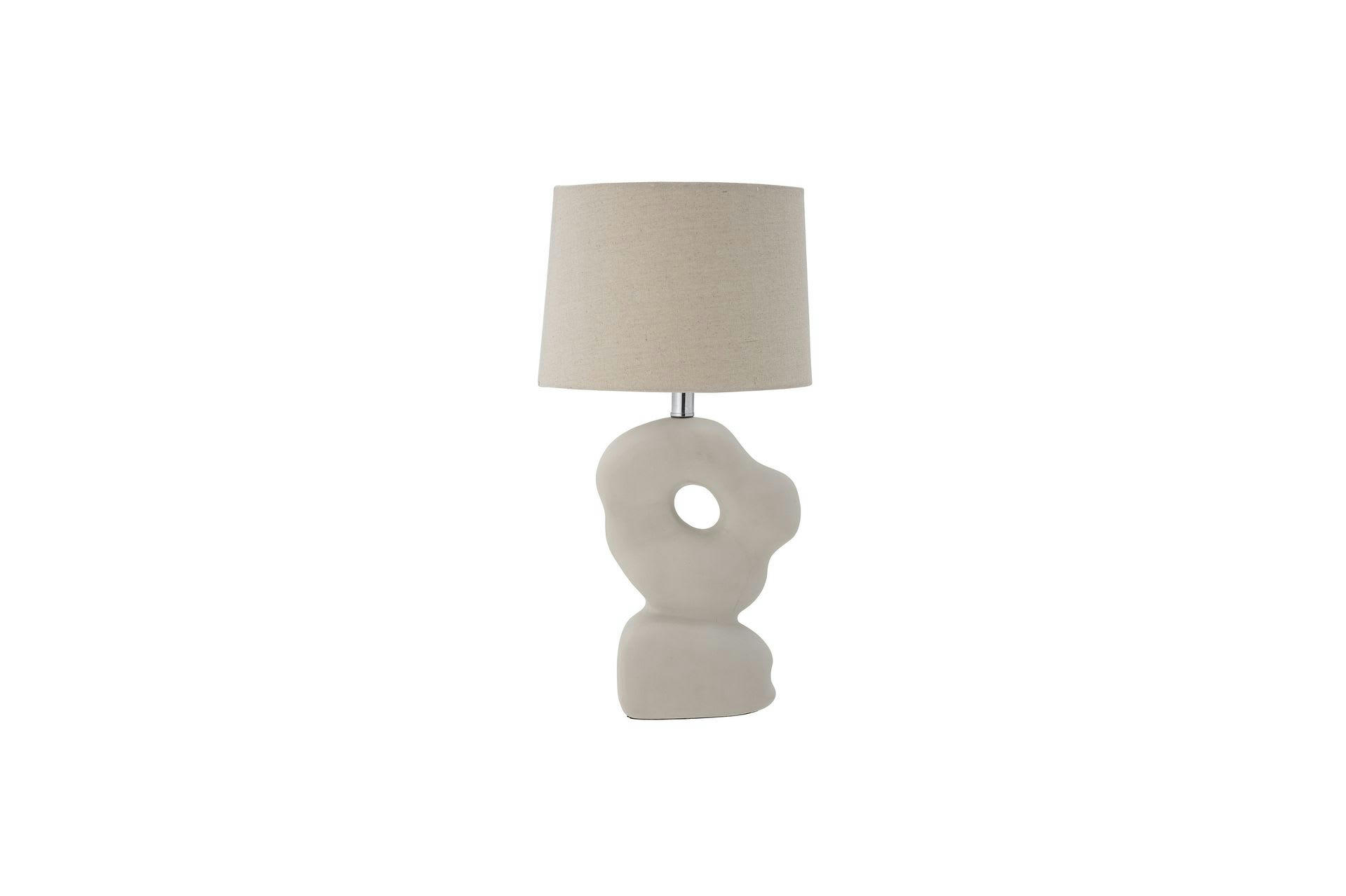 CATHY - Lampe à poser en grès blanche