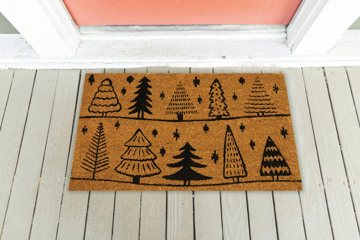 - Paillasson Sapins en coco 45 x 75 cm