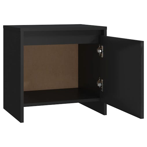 NNEVL Bedside Cabinets 2 pcs Black 45x34x44.5 cm Chipboard