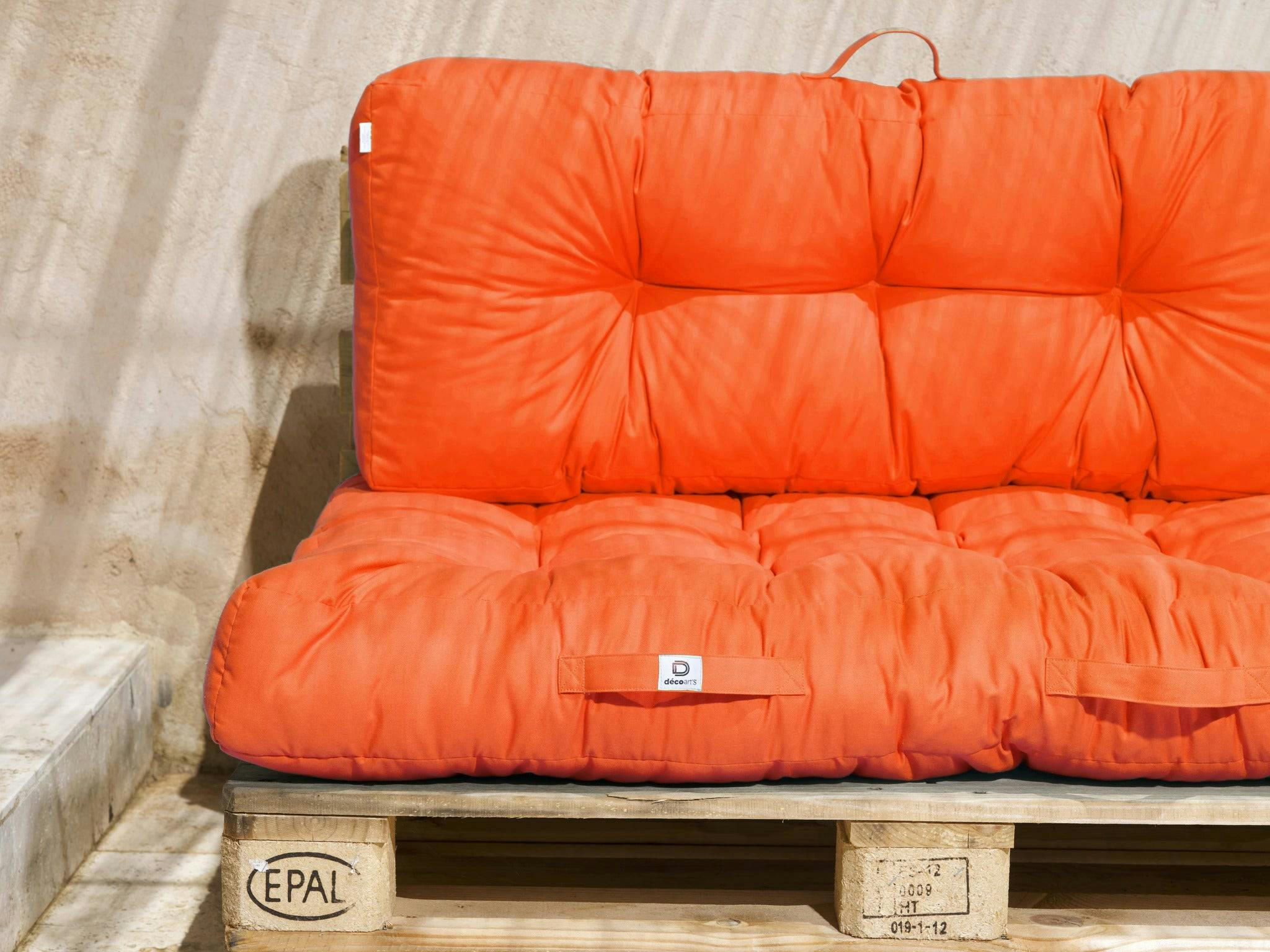 - Coussins matelas pour palette 120X80X20 en polyester orange