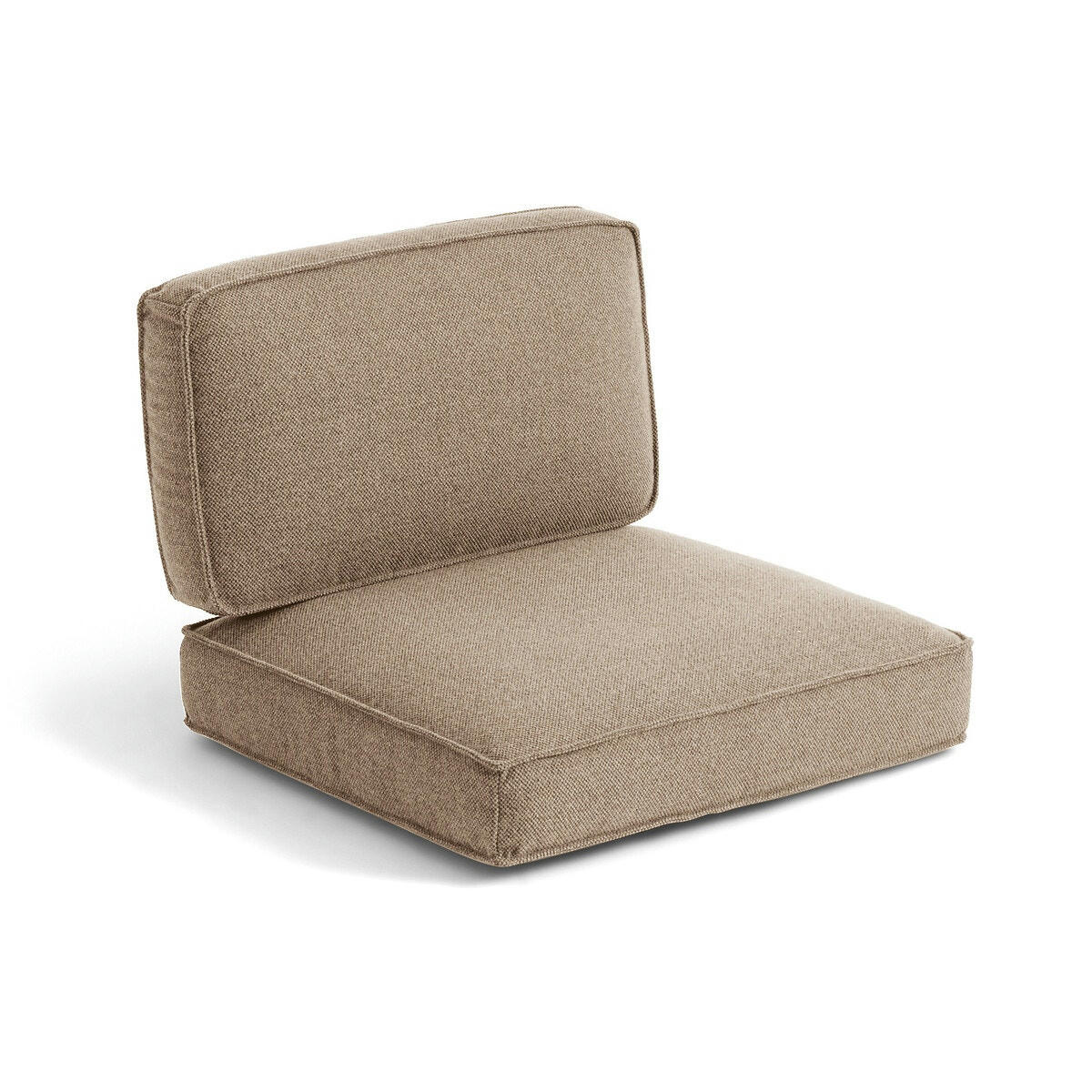 Coussins polyester natté chiné pour fauteuil Dilma