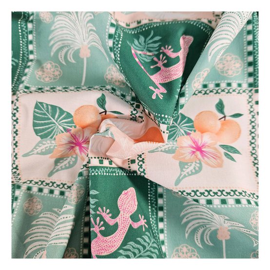 Riviera Collage Cotton Fabric by the Metre